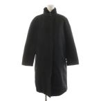 S Max Mara 'S Max Mara с хлопком пальто длинный длина воротник-стойка мех нейлон внешний 38 чёрный черный /AN35 женский 