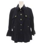 バーバリーブルーレーベル BURBERRY BLUE LABEL トレンチコート ショート丈 ジャケット 裾フレア アウター 38 紺 E1F33-522-29