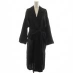 未使用品 マックスマーラステュディオ Max Mara Studio ガウンコート チェスターコート ロング丈 麻 リネン 36 黒 23612103316