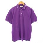  Yves Saint-Laurent YVES SAINT LAURENT рубашка-поло короткий рукав постоянный цвет половина кнопка олень. . Logo M фиолетовый лиловый /BB мужской 