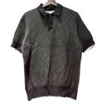 ショッピングzara ザラ ZARA ニット ポロシャツ 半袖 M ブラック メンズ