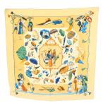  Hermes HERMES Calle 90 OMBRELLES ET PARAPLUIES шарф зонт бежевый синий голубой /AN17 #OH женский 