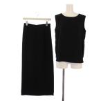  noble NOBLE выставить верх и низ cut and sewn безрукавка узкая юбка длинный 38 чёрный /BM женский 