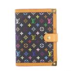  Louis Vuitton многоцветный Agenda PMnowa-ru монограмма парусина блокнот блокнот для заметок складывающийся пополам compact переключатель Logo чёрный R20895