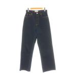 ショッピングzara ザラ ZARA デニムパンツ ジーンズ ストレート カットオフ 36 ネイビー /DF レディース