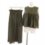  slow b Iena SLOBE IENA 25SS 2 шт. комплект UV cut безрукавка блуза рубашка юбка в сборку длинный хаки 25040912027020 /YM