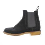 ボッテガヴェネタ BOTTEGA VENETA サイドゴアブーツ ショート ローヒール スエード 切替 38.5 黒 ブラック /BB メンズ