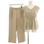  чувство ob Play sbai Urban Research выставить верх и низ M свет бежевый блуза рубашка тянуть over широкий брюки 