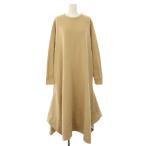 ショッピングミモレ丈 アドーア ADORE 24AW リボーンコットンワンピース 長袖 ミモレ丈 ロング 38 ベージュ 5314240028 /TK レディース