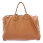  Young and orusenYOUNG &amp; OLSEN сумка "Boston bag" ручная сумочка кожа Logo принт чай Brown /BB женский 