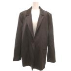 ショッピングzara ザラ ZARA テーラードジャケット シングル 長袖 M ブラウン サテン /YJ レディース