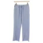 ショッピングロンハーマン ロンハーマン Ron Herman スリットカットオフイージーパンツ スラックス ウエストゴム XS 水色 ライトブルー 3510600189