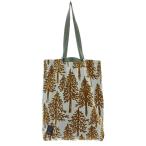 ミナペルホネン mina perhonen トートバッグ acs9099 metsa ベロアプリント 水色 茶 /☆G レディース