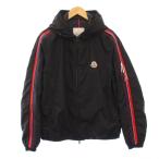 ショッピングmoncler モンクレール MONCLER NECKER ダウンジャケット ナイロン アウター ジップアップ フード ロゴ プリント 2 黒 ブラック /BB メンズ