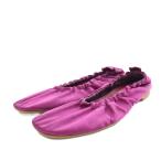  The Poe zTHE PAUSE атлас плоская обувь балетки сумка для хранения имеется 36 фиолетовый лиловый /YT женский 