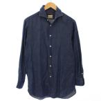 ビームスエフ BEAMS F Slim Fit デニムシャツ ダンガリー 長袖 L ブルー 21-11-1504-811 /TK メンズ