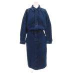 ショッピングzara ザラ ZARA デニム ワンピース ロング M インディゴブルー /AE レディース