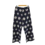 ショッピングzara ザラ ZARA パンツ ワイド 刺繍 XS 紺 /HK レディース
