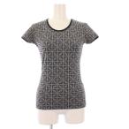 フェンディ FENDI ズッカ柄Tシャツ カットソー 半袖 40 グレー /KH レディース