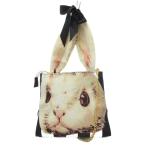 未使用品 あちゃちゅむムチャチャ ahcahcum-muchacha ハンドバッグ ショルダー 2WAY プリント 白 ホワイト 黒 ブラック /AE レディース