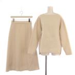  low to редкость monLAUTREAMONT выставить верх и низ cut and sewn длинный рукав квадратное шея flair юбка длинный 38 бежевый /BM женский 