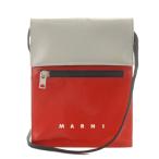 マルニ MARNI トライベッカ TRIBECA ショルダーバッグ ポシェット バイカラー PVC グレー 赤 レッド SBMQ0036A0 /AN7 レディース