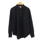 シンゾーン Shinzone WOOL DADDY SHIRT ウールダディシャツ ブラウス 長袖 レギュラーカラー ワンカラー F 紺 ネイビー 24AMSBL06