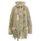 ショッピングmoncler モンクレール MONCLER sacai コラボ SORA GIUBBOTTO ナイロンコート ロング フード ジャケット 0 グレージュ