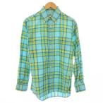 ショッピングINDIVIDUALIZED インディビジュアライズドシャツ INDIVIDUALIZED SHIRTS ボタンダウンシャツ カジュアル 長袖 レギュラーカラー チェック柄 青 黄色