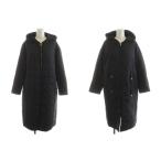  Martini -kmartinique стеганое пальто с хлопком пальто длинный длина капот Zip выше двусторонний внешний 1 чёрный 