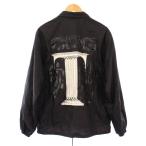 コムデギャルソン COMME des GARCONS CDG STUSSY 21AW ロゴプリント コーチジャケット アウター M 黒 SH-J001 /KH メンズ