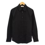 セリーヌ CELINE コットンポプリン長袖シャツ カジュアル レギュラーカラー 無地 ワンカラー 37 黒 ブラック 2C863091F /BB メンズ