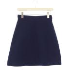 グッチ GUCCI 台形スカート ミニ シルク ウール 38 紺 436198 /KH レディース