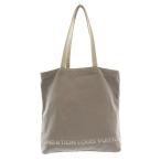 ルイヴィトン LOUIS VUITTON Fondation Louis Vuitton フォンダシオン トートバッグ キャンバス ロゴ グレージュ