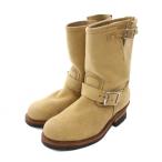 ショッピングレッドウィング レッドウィング REDWING 羽タグ 8268 スエード エンジニアブーツ US6 ベージュ /YM レディース