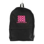 未使用品 コムデギャルソン FLUORESCENT PRINTED BACKPACK リュックサック バックパック ロゴ プリント 黒 ブラック SZ-K211