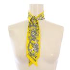ショッピングスカーフ エルメス HERMES ツイリー LA FOLLE PARADE スカーフ シルク 総柄 黄色 イエロー /BB ■OH レディース
