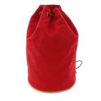 エルメス HERMES ポロションミミルPM 巾着バッグ ショルダーバッグ キャンバス Hロゴ 赤 レッド /BB ■OH レディース