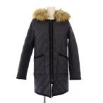 ショッピングラベンハム ラベンハム green label relaxing別注 SYLEHAM FUR キルティングコート 中綿 アウター ロング丈 ジップアップ フェイクファー 36 紺