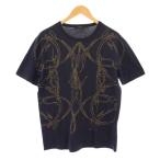 グッチ GUCCI Tシャツ 半袖 クルーネック ストレッチ 総柄 M 紺 ネイビー /BB メンズ