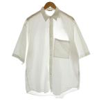 オーラリー AURALEE 23SS WASHED FINX TWILL BIG HALF SLEEVED SHIRT 半袖 シャツ 5 白 ホワイト