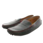  Tod's TOD'S × Ferrari FERRARI Loafer мокасины обувь для вождения кожа 39 чёрный черный /AN15 мужской 