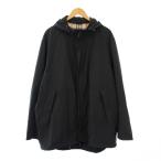 ショッピングバーバリー バーバリー ロンドン BURBERRY LONDON ジャケット アウター ショート丈 フード ワンカラー ノバチェック XL 黒 ブラック /BB メンズ