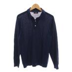  Ships SHIPS 16 мера in Ray длинный рукав Polo вязаный рубашка-поло длинный рукав S темно-синий темно-синий 116-21-0148 /YM мужской 