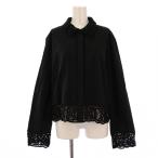 ショッピングzara ザラ ZARA シャツ ブラウス 長袖 かぎ編み襟袖 レース XL 黒 4786/042/800 /BM レディース