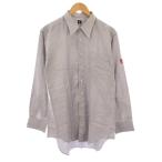 イヴサンローラン YVES SAINT LAURENT カジュアルシャツ 長袖 レギュラーカラー チェック柄 グレー /BB メンズ