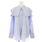 メゾンスペシャル MAISON SPECIAL セーラーカラー 2WAY シャツ 長袖 ストライプ柄 FREE 水色 21211315114 /TK レディース