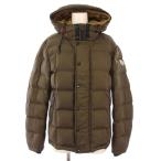 モンクレール MONCLER ダウンジャケット アウター ショート丈 ジップアップ フード 0 カーキ /BB レディース
