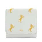 ショッピングchloe クロエ CHLOE スクエアウォレッツ リトルホース 財布 二つ折り 小銭入れ レザー ライトグレー マスタード 6009706410 ■OH レディース