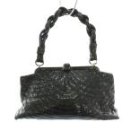 ショッピングボッテガ ボッテガヴェネタ BOTTEGA VENETA ワンハンドルバッグ ハンドバッグ パイソンレザー 黒 ブラック 145584 /YT ■OH レディース